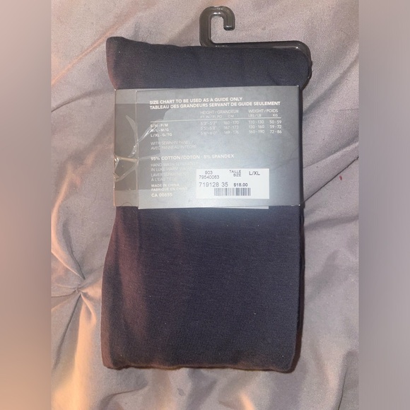 Black leggings never used size l/xl - Picture 2 of 2